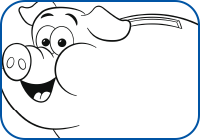 Piggy Bank Coloring Page Preview