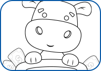 Cow with Money Coloring Page Preview